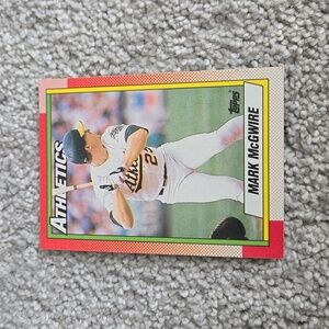 Athletics Topps Baseball Card Mark McGeire 1990